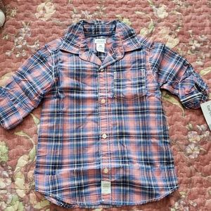NWT 4T Checkered Botton Down Shirt